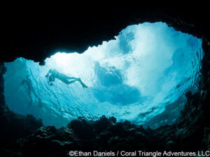 Virgin Blue Hole is one of the dive and snorkel sites in Palau