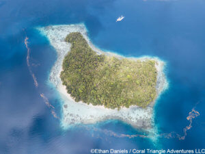 Aerial view of the Banda Islands