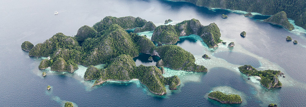aerial view of Wayil - coral triangle adventures