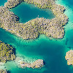 Aerial of the Rock Islands of Wayag, Raja Ampat