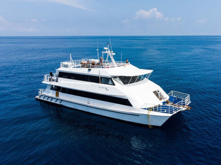 Photo of the MV Oceania we use for our snorkeling tours in Papua New Guinea