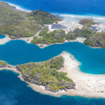 Aerial photo of Misool, Raja Ampat photographed on a coral triangle adventures snorkeling tour