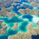 emerald islets in raja ampat archipelago