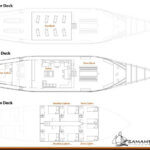 Layout Samambaia a boat we use on the coral triangle adventures solar eclipse snorkeling tour in 2023