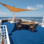 Sun deck on the MV Oceana