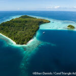 Islands photographed from above in the Solomon Islands