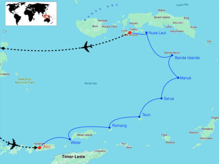 Route map to the HotCT 2025 snorkeling tour